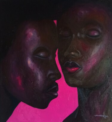 Painting titled "Togetherness" by Babatunde Bakare, Original Artwork, Oil