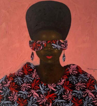 Malarstwo zatytułowany „Gazing through Anka…” autorstwa Babatunde Bakare, Oryginalna praca, Olej