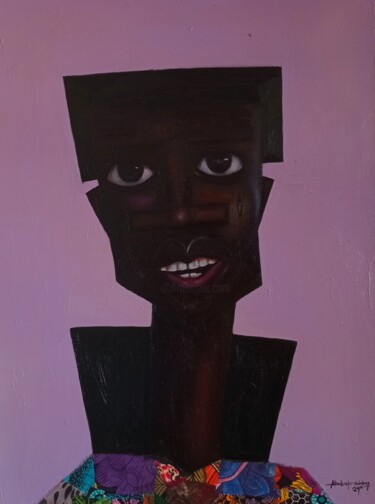 Painting titled "Self appreciation(a…" by Babatunde Bakare, Original Artwork, Oil