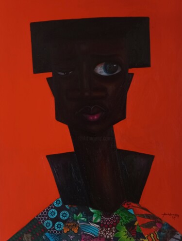 Painting titled "Ojú lalákàn fi ń ṣ'…" by Babatunde Bakare, Original Artwork, Oil