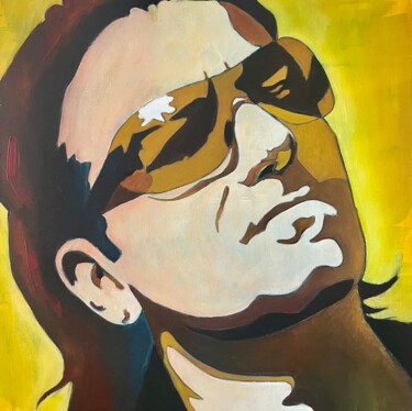 Painting titled "BONO" by Babeth Puech, Original Artwork, Acrylic Mounted on Wood Stretcher frame