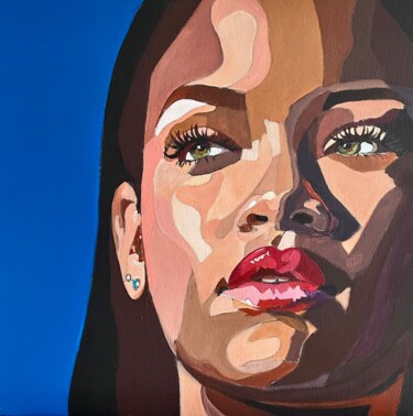 Malerei mit dem Titel "Rihanna" von Babeth Puech, Original-Kunstwerk, Acryl Auf Keilrahmen aus Holz montiert