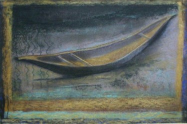 Peinture intitulée "barque/pastel" par Babeth Pochan, Œuvre d'art originale