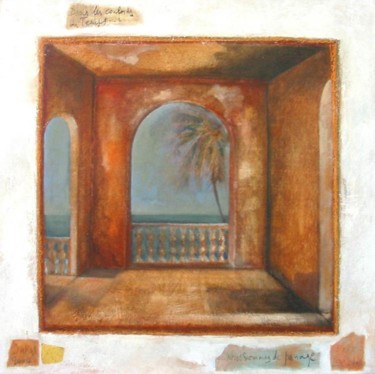 Painting titled "Le palais abandonné" by Babeth Pochan, Original Artwork