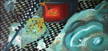 Malerei mit dem Titel "My Colorful and bla…" von Babette Van Emmerik, Original-Kunstwerk, Acryl