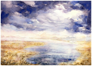 绘画 标题为“soothing turbulence” 由Babett Landsberger, 原创艺术品, 水彩