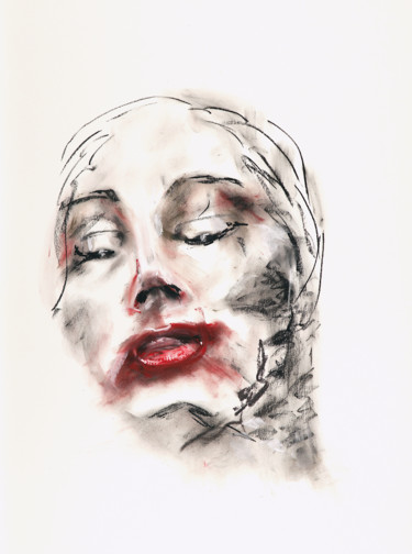 Rysunek zatytułowany „kissing” autorstwa Babett Landsberger, Oryginalna praca, Pastel