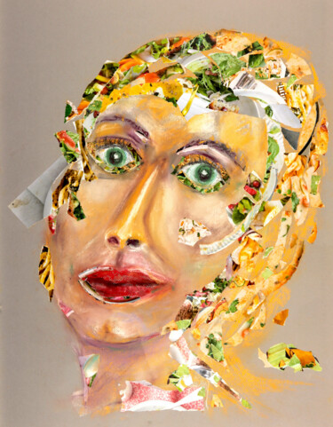 "woman with dupatta" başlıklı Resim Babett Landsberger tarafından, Orijinal sanat, Pastel