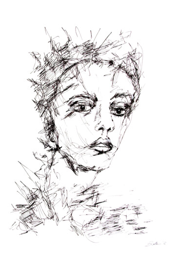 Drawing titled "elegance" by Babett Landsberger, Original Artwork, Ink