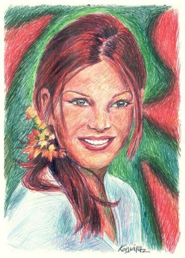 Drawing titled "Redhair" by Koiliar Is, Original Artwork, Other