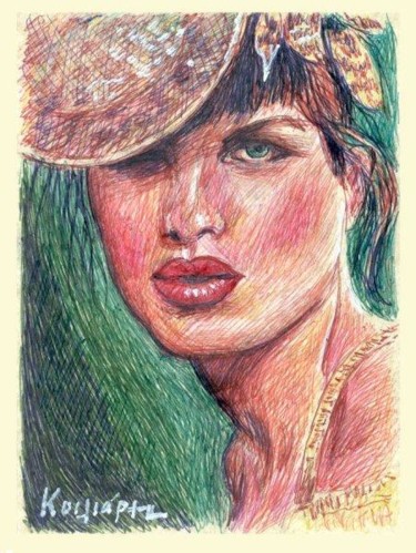 Drawing titled "Wild with hat" by Koiliar Is, Original Artwork, Other