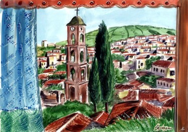 Painting titled "Rahta village" by Koiliar Is, Original Artwork, Oil