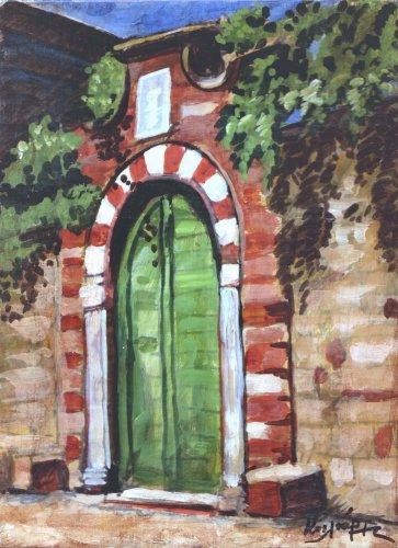 Painting titled "Kampos Gate 2" by Koiliar Is, Original Artwork, Oil