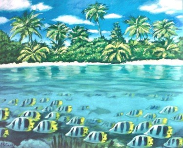 Painting titled "Tropical" by Koiliar Is, Original Artwork, Oil