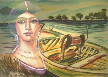 Digital Arts titled "boat1" by Koiliar Is, Original Artwork, Digital Painting