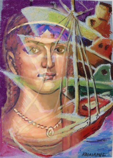 Digital Arts titled "Boat6" by Koiliar Is, Original Artwork, Digital Painting