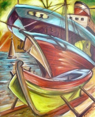 Painting titled "Karnagio_Chios" by Koiliar Is, Original Artwork