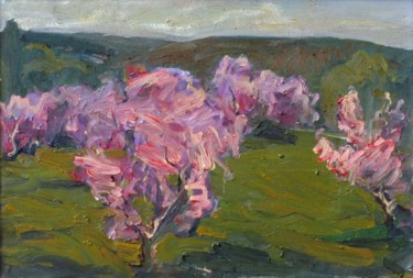 Painting titled "Весна" by Stanislav Babiuk, Original Artwork