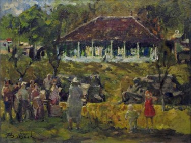 Painting titled "On Plein-Air" by Stanislav Babiuk, Original Artwork, Oil