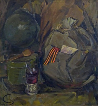 Painting titled "Письмо из прошлого" by Stanislav Babiuk, Original Artwork, Oil