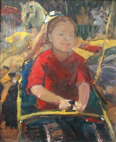 Painting titled "Детство" by Stanislav Babiuk, Original Artwork