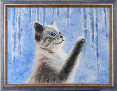 Картина под названием "Мартовский кот" - Irina Babiy, Подлинное произведение искусства, Масло