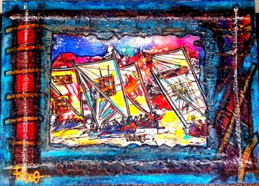 Malerei mit dem Titel "Lanmè Yôl 2" von Baboo Meliboo, Original-Kunstwerk, Acryl