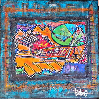 Malerei mit dem Titel "Lanmè Yôl 3" von Baboo Meliboo, Original-Kunstwerk, Digitale Malerei Auf Keilrahmen aus Holz montiert