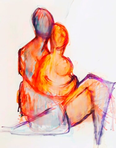 Ζωγραφική με τίτλο "3. LOVE to LOVE (sé…" από Baboo Meliboo, Αυθεντικά έργα τέχνης, Ακρυλικό