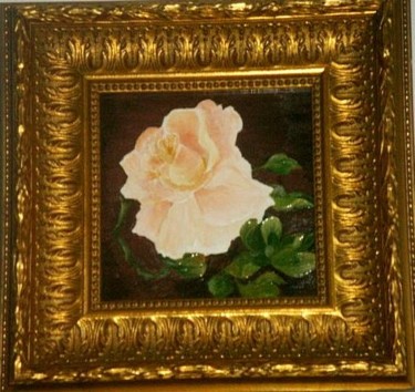 Painting titled "LA  ROSE" by Babou, Original Artwork