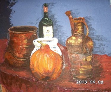 Painting titled "POTS" by Babou, Original Artwork