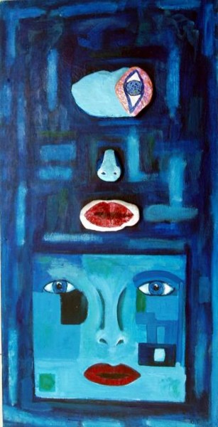 Peinture intitulée "le regard" par Baboune, Œuvre d'art originale