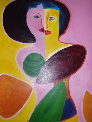 Peinture intitulée "elle et lui" par Baboune, Œuvre d'art originale