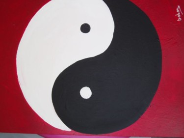 Peinture intitulée "yin yang" par Baboune, Œuvre d'art originale