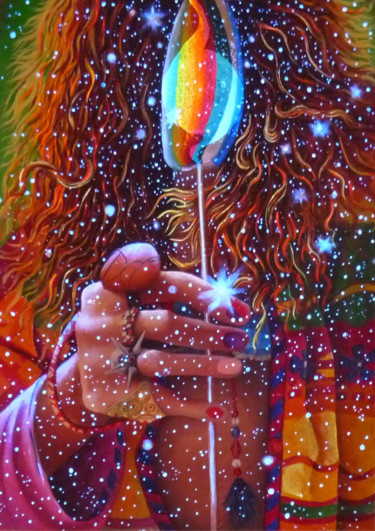 Картина под названием "Magic Lollipop" - Barbara Bonnet (babslight), Подлинное произведение искусства, Акрил Установлен на Д…