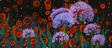 Malerei mit dem Titel "bombes fluofantasti…" von Barbara Bonnet (babslight), Original-Kunstwerk, Acryl Auf Keilrahmen aus Ho…