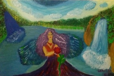 Картина под названием "Angelll" - Lanissa, Подлинное произведение искусства, Масло