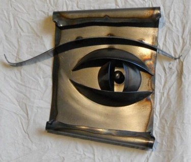 Sculpture titled "eye" by A. Beltrame, Original Artwork, Metals
