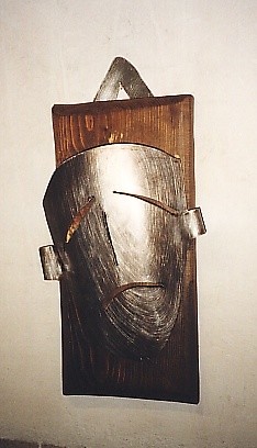 Scultura intitolato "mask" da A. Beltrame, Opera d'arte originale