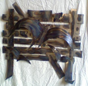 Sculpture titled "rondini" by A. Beltrame, Original Artwork, Metals