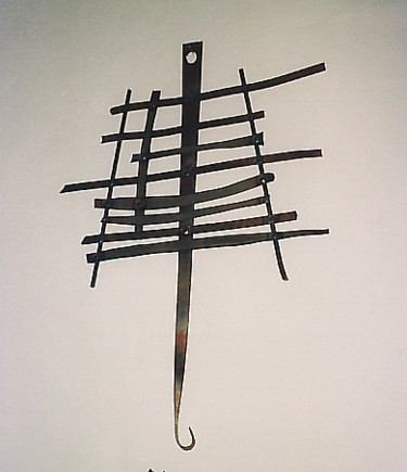 Sculpture titled "schizzo in acciaio" by A. Beltrame, Original Artwork, Metals