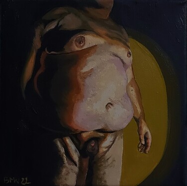 Painting titled "Patriarchy" by Bacchante, Original Artwork, Oil Mounted on Wood Panel