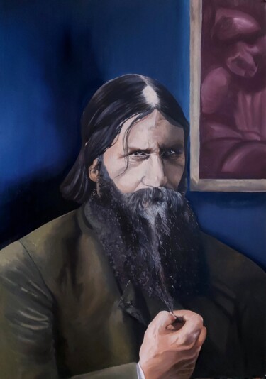 Pintura intitulada "Rasputin" por Bacchante, Obras de arte originais, Óleo