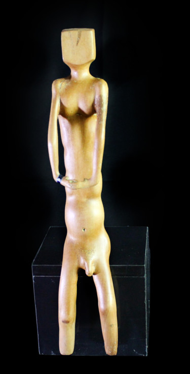 Escultura intitulada "observador-1.jpg" por R Bacchi, Obras de arte originais, Madeira