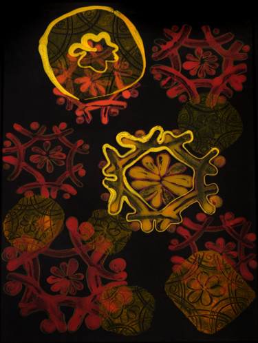 Malerei mit dem Titel "Ornament N 8" von Bachi Jincharadze, Original-Kunstwerk, Öl