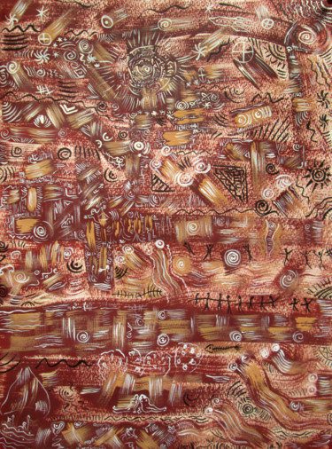 Картина под названием "The Humanity" - Bachi Jincharadze, Подлинное произведение искусства, Масло