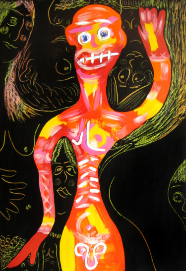 Peinture intitulée "Eros" par Bachi Jincharadze, Œuvre d'art originale, Huile