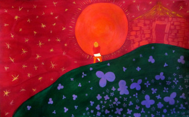 Peinture intitulée "The Little Prince" par Bachi Jincharadze, Œuvre d'art originale, Huile