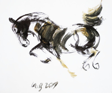Dessin intitulée "cheval.jpg" par Bachir Laib, Œuvre d'art originale