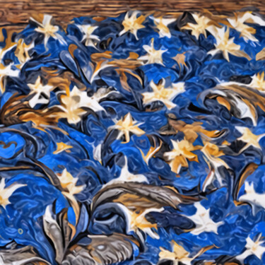 Arts numériques intitulée "Stars twinkle patte…" par Bachir Reddioui, Œuvre d'art originale, Peinture numérique